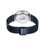 Bering Classic 14240-303 analog herrklocka med blå urtavla och armband i mesh