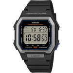 Casio Timeless W-738H-1AVEF digital herrklocka med svart urtavla och armband i resin
