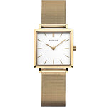 Bering Classic 18226-334 analog damklocka med vit urtavla och armband i mesh