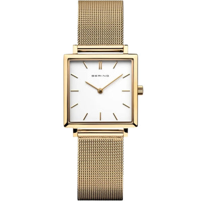 Bering Classic 18226-334 analog damklocka med vit urtavla och armband i mesh