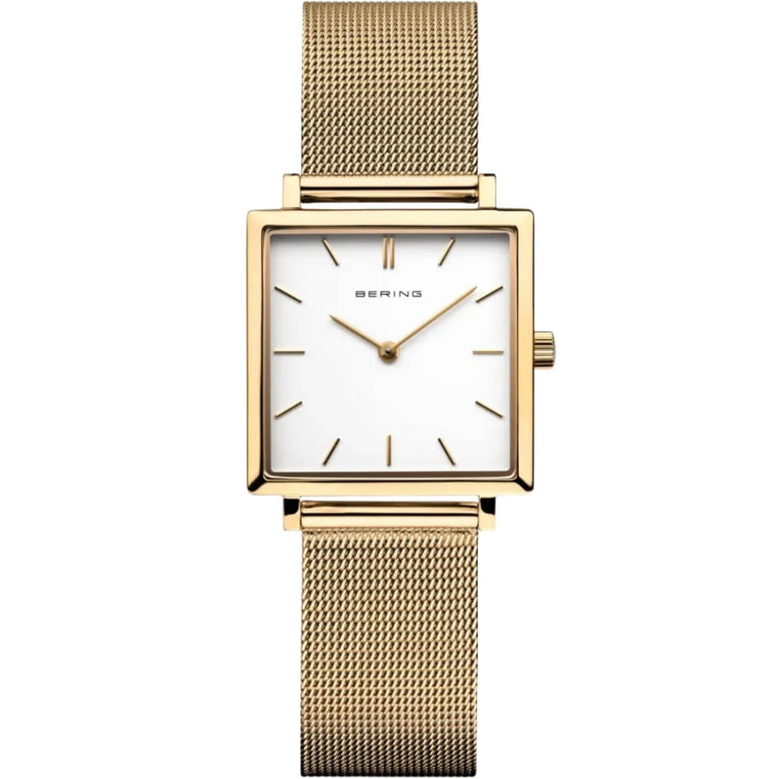 Bering Classic 18226-334 analog damklocka med vit urtavla och armband i mesh