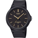 Casio Timeless MW-240-1E2VEF analog herrklocka med svart urtavla och armband i resin