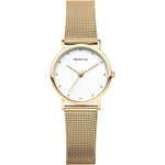 Bering Classic 13426-334 analog damklocka med vit urtavla och armband i mesh