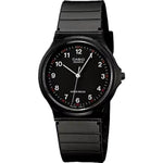 Casio Timeless MQ-24-1BLLEG analog herrklocka med svart urtavla och armband i resin