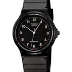 Casio Timeless MQ-24-1BLLEG analog herrklocka med svart urtavla och armband i resin
