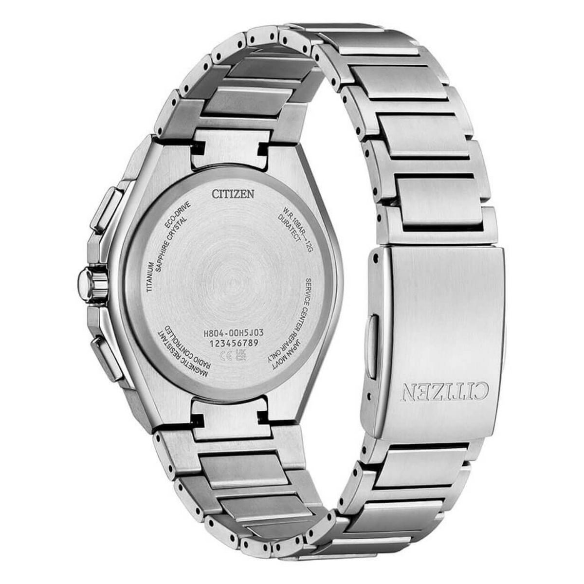 Citizen Promaster Sky AT8396-59L analog herrklocka med blå urtavla och armband i titan