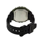 Casio Timeless W-218H-3AVEF digital herrklocka med svart urtavla och armband i resin