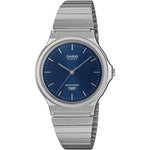 Casio Timeless MQ-24DA-2AEF analog damklocka med blå urtavla och armband i rostfritt stål