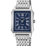 Casio Timeless LTP-B190D-2BVER analog damklocka med blå urtavla och armband i rostfritt stål