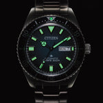 Citizen PROMASTER Mechanical Diver NY0129-58LE analog unisexklocka med blå urtavla och armband i rostfritt stål