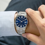 Citizen Tsuyosa NJ0150-81L analog herrklocka med blå urtavla och armband i rostfritt stål