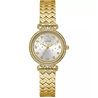 Guess Enchantment GW0763L2 analog damklocka med silver urtavla och armband i rostfritt stål