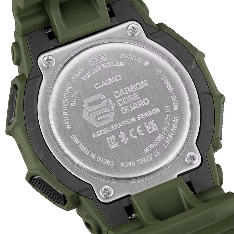 Casio G-Shock GA-B010-3AER analog herrklocka med svart urtavla och armband i resin