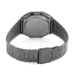Casio Vintage A168WEGG-1BEF digital herrklocka med svart urtavla och armband i rostfritt stål