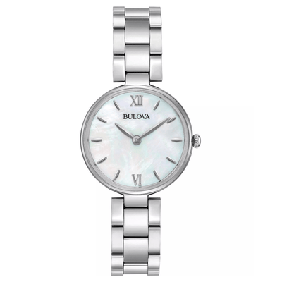 Bulova Bracelet 96L229 analog damklocka med pärlemor urtavla och armband i rostfritt stål