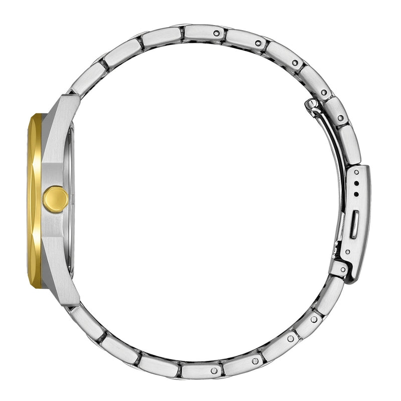 Citizen Eco-Drive BM7624-82A analog herrklocka med vit urtavla och armband i rostfritt stål