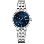 Citizen Sport Quarz Ø28mm EU6090-54L analog damklocka med blå urtavla och armband i rostfritt stål