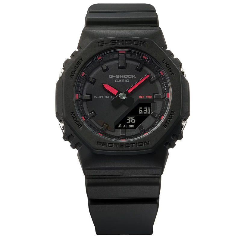 Casio G-Shock GMA-P2100SA-1A1ER ana-digi herrklocka med svart urtavla och armband i resin