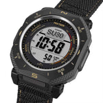 Casio Pro Trek PRG-69B-1ER digital herrklocka med svart urtavla och armband i textil