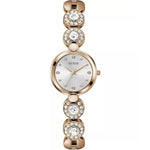Guess Stardom GW0757L3 analog damklocka med silver urtavla och armband i rostfritt stål