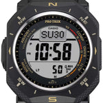 Casio Pro Trek PRG-69B-1ER digital herrklocka med svart urtavla och armband i textil