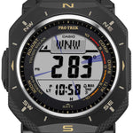 Casio Pro Trek PRG-69B-1ER digital herrklocka med svart urtavla och armband i textil