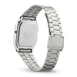 Casio Vintage AQ-230A-7DMQYES ana-digi herrklocka med vit urtavla och armband i rostfritt stål