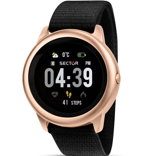 Sector S-01 Smartwatch R3251157001 digital unisexklocka med svart urtavla och armband i textil