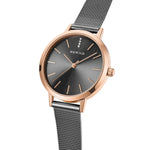 Bering Classic 13434-369 analog damklocka med grå urtavla och armband i rostfritt stål