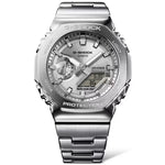 Casio G-Shock G-Steel GM-2110D-7AER ana-digi herrklocka med silver urtavla och armband i rostfritt stål