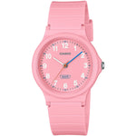 Casio Timeless LQ-24B-4BEF analog unisexklocka med rosa urtavla och armband i resin