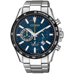 Citizen Super Titanium CA4444-82L analog herrklocka med blå urtavla och armband i rostfritt stål