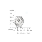 Citizen Eco-Drive FE1081-59B analog damklocka med vit urtavla och armband i rostfritt stål