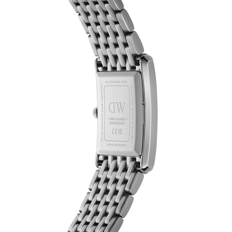 Daniel Wellington Bound 9-Link DW00100706 analog damklocka med vit urtavla och armband i rostfritt stål