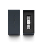 Daniel Wellington Bound 9-Link DW00100706 analog damklocka med vit urtavla och armband i rostfritt stål