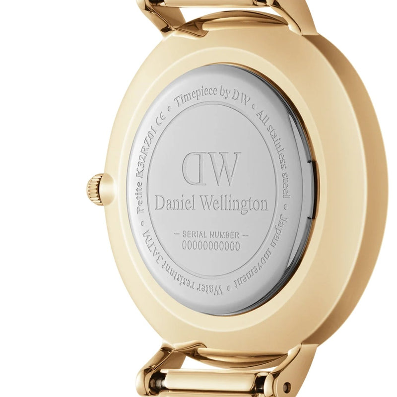Daniel Wellington Petite St Mawes DW00100548 analog damklocka med svart urtavla och armband i läder