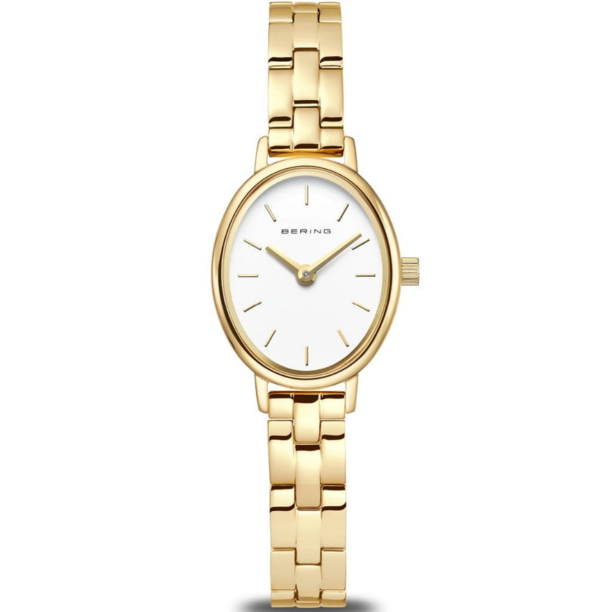 Bering Classic 11020-734 analog damklocka med vit urtavla och armband i rostfritt stål