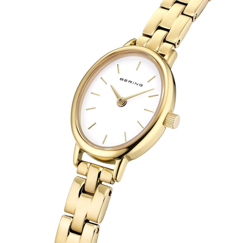 Bering Classic 11020-734 analog damklocka med vit urtavla och armband i rostfritt stål