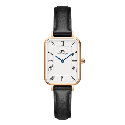 Daniel Wellington Quadro Roman Numerals Sheffield DW00100689 analog damklocka med vit urtavla och armband i läder