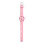 Casio Timeless LQ-24B-4BEF analog unisexklocka med rosa urtavla och armband i resin