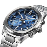 Casio Edifice EQB-1300D-2AEF analog herrklocka med blå urtavla och armband i rostfritt stål