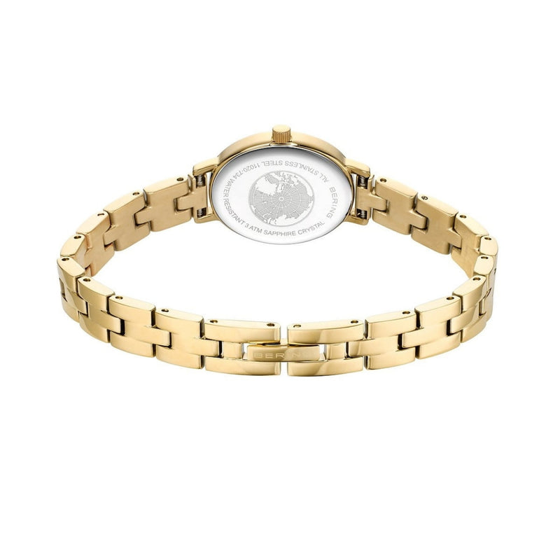 Bering Classic 11020-734 analog damklocka med vit urtavla och armband i rostfritt stål