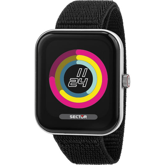 Sector S-03 Pro Smartwatch R3251159003 digital unisexklocka med svart urtavla och armband i textil