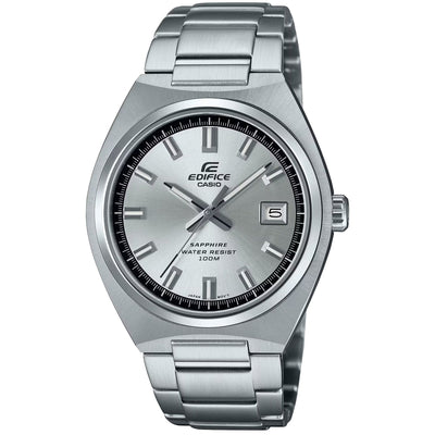 Casio Edifice EFB-109D-7AVEF analog herrklocka med silver urtavla och armband i rostfritt stål