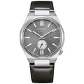 Citizen Tsuyosa Automatic NK5010-01H analog herrklocka med silver urtavla och armband i läder