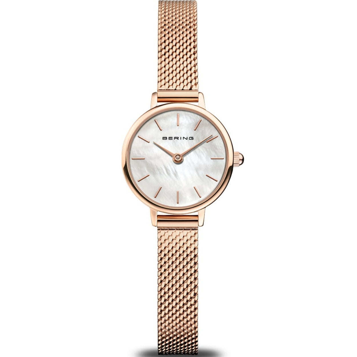 Bering Classic 11022-364 analog damklocka med vit urtavla och armband i rostfritt stål