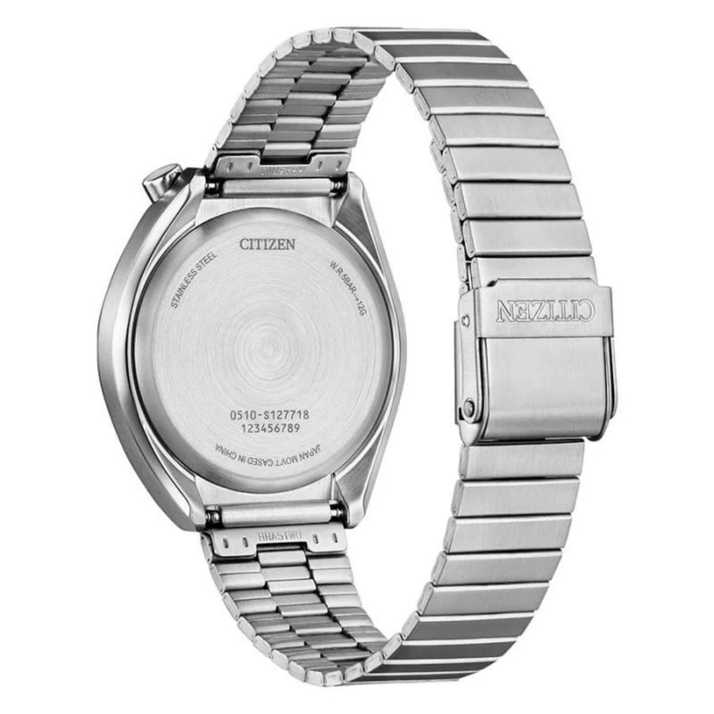 Citizen Bullhead Challenge Timer AN3660-73X analog herrklocka med grön urtavla och armband i rostfritt stål