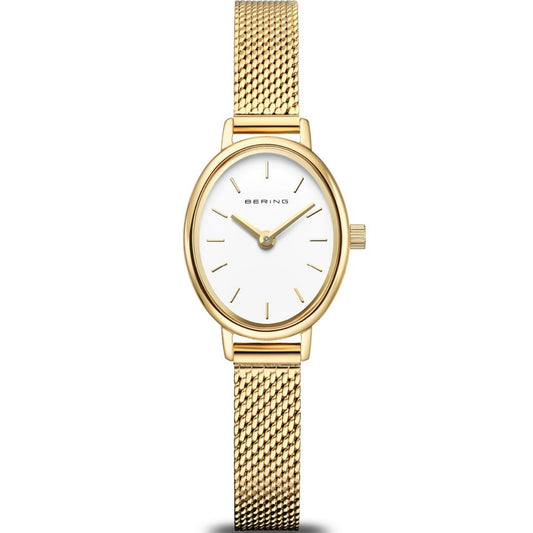 Bering Classic 11020-334 analog damklocka med vit urtavla och armband i rostfritt stål