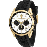 Maserati Attrazione R8851151001 analog herrklocka med vit urtavla och armband i läder
