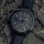 Hamilton Khaki Field Auto Chrono Resident Evil Requie H71636330 analog herrklocka med svart urtavla och armband i gummi